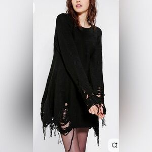 Unif - Come Down Shredded Sweater Dress
